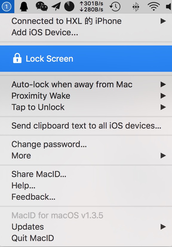图片[17]-换各种花样用iPhone酷炫解锁Mac，自动上锁/解锁/指纹解锁Mac-HXL Blog